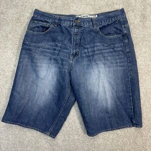 AVIREX Mens 44B Blue Denim Jean Shorts Relaxed Fit Casual Summer